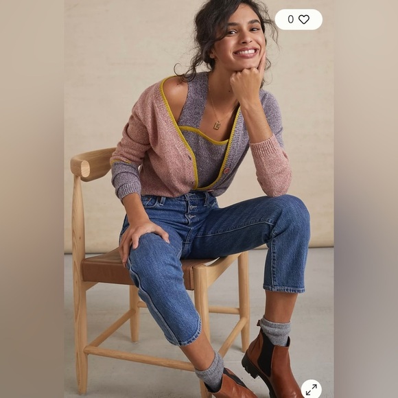 NWT Anthropologie 2 Piece Amity Color blocked Tank/Cardigan Woman’s Set Size XL - Picture 1 of 14